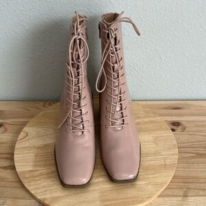 Journee Collection Womens Covva-Wd Stacked Heel Booties Wide Width